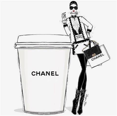 chanel & coffee signsby megan hess|www.chanel.com.